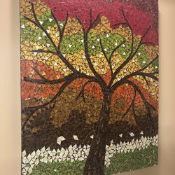 Mosaic Wall Art Tree