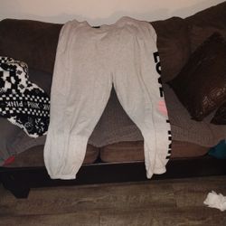Victoria Secret Pink Gray Sweatpants Xl