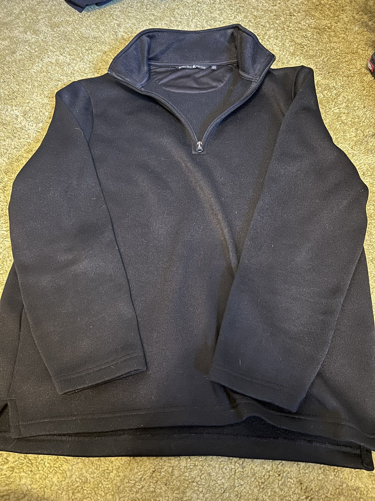 Beverly Hills Polo Club Large quarter zip pullover polyester fabric