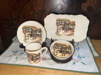 4 Vintage Made in England Lancaster & Sandland Porcelain Ware Items