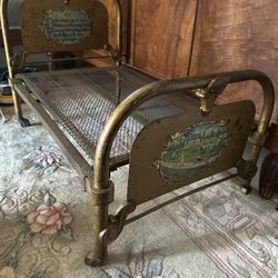 Antique Iron Doll Bed 