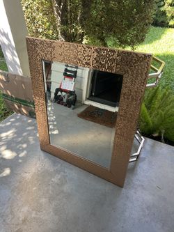 Rose Gold Framed Mirror