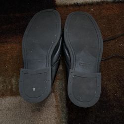 black leather dress shoes