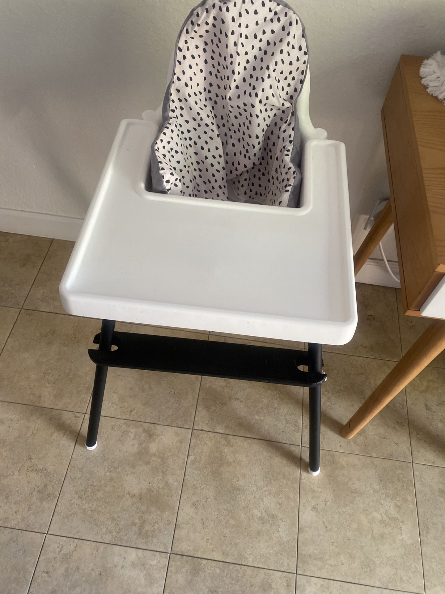 IKEA High Chair With Inflatable Cushion & Cover