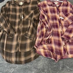 Bundle Of Plaid Shirts 