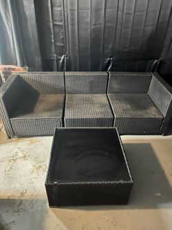 4 piece wicker set