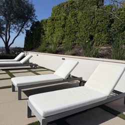 Restoration Hardware Teak Chaise Lounge Chair