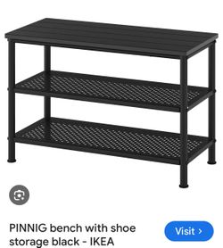 [Moving Sale] IKEA PINNIG Bench with shoe storage