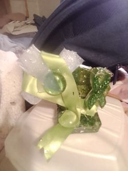 Green Glitter Ribbon Awareness Decorative Block