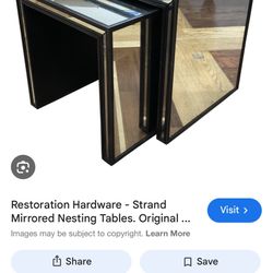 Restoration Hardware Mirror End Table