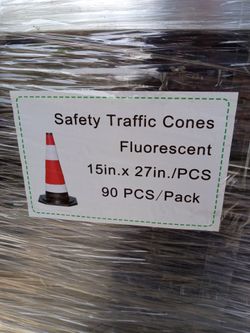 27" Reflective Rubber Construction Cones. New!