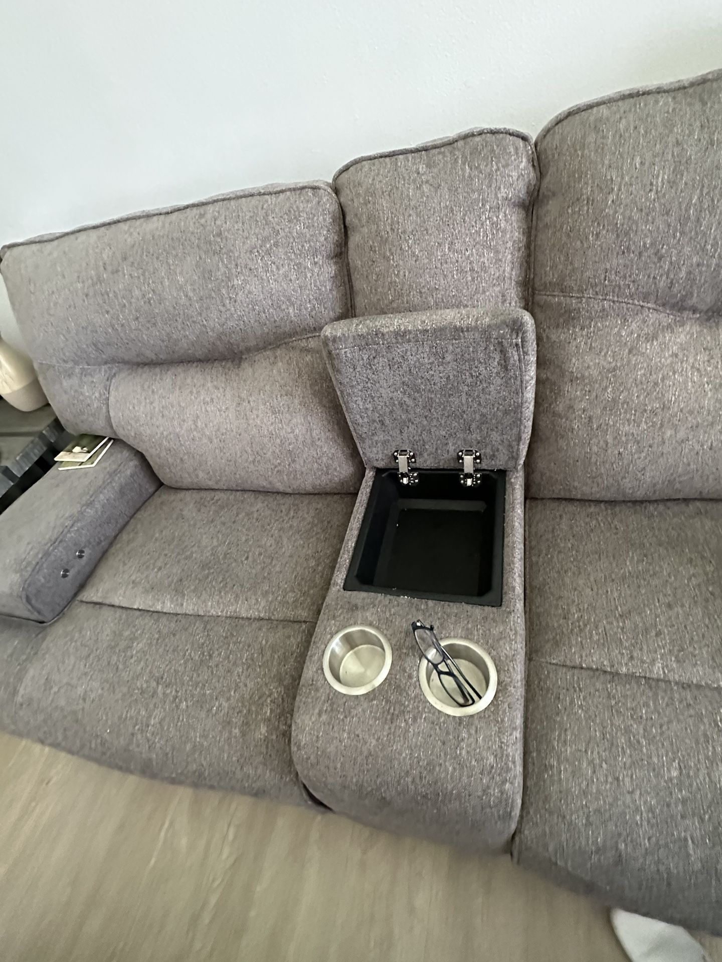 Two Seat Loveseat With Reclining Chairs