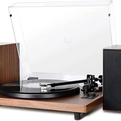 Digitnow Bluetooth Wooden Vinyl Record Player With Speakers 