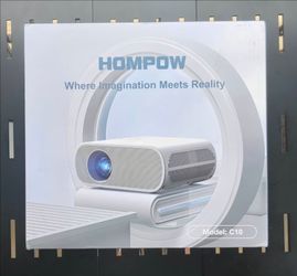 Hompow C10 Portable Mini Projector - 1080p Support, WIFI & Bluetooth