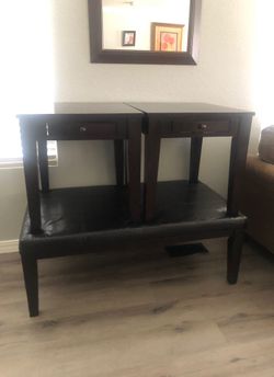Coffee table and end table.