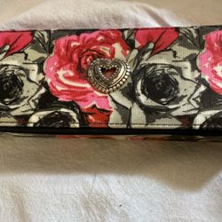  Brighton Madison Rose Floral zipper travel jewelry box organize