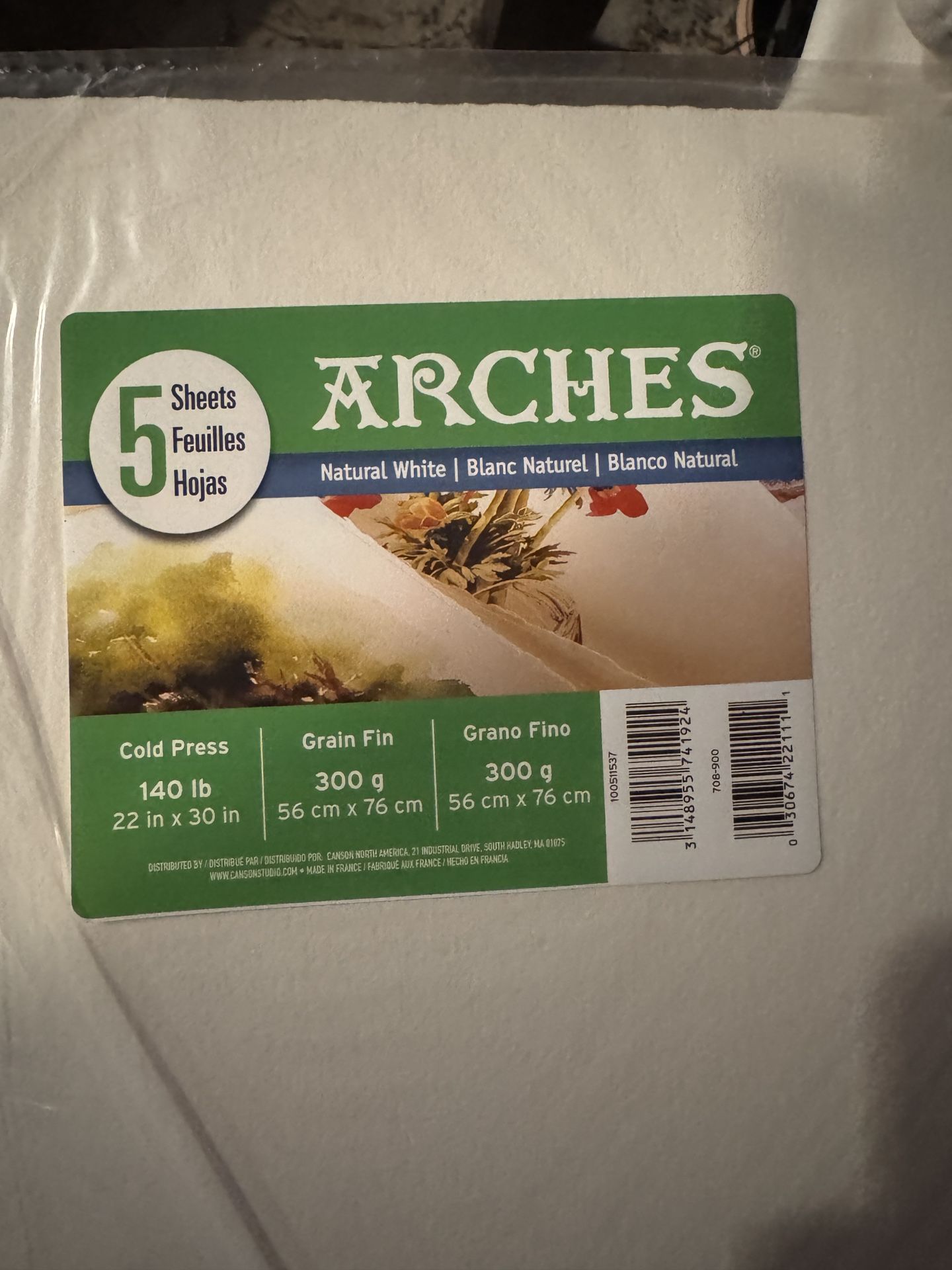 Arches Cold Press Pack Of 5 Sheets
