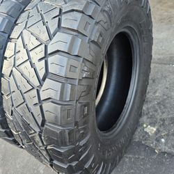 2 used tires Lt295 70r17 nitto ridgerappler $120.00