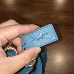 Turquoise Coach Shoulder Bag