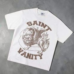 Saint Vanity Brown Griffin White Tee