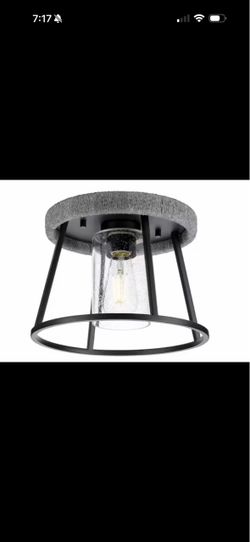 Progress Lighting P350243 Laramie 12" Semi-Flush Mount Light in Matte Black