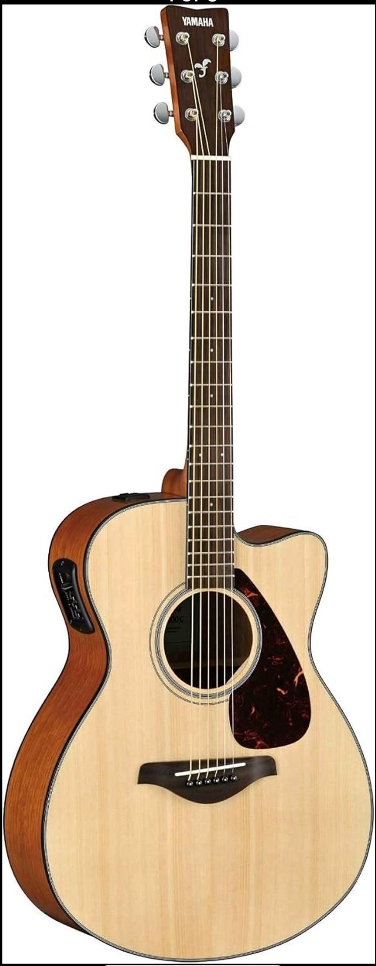 Yamaha FSX800C Small Body Solid Top Cutaway Acoustic-Electric Guitar + Accessories