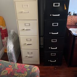 Metal Four Draw Filing Cabinets
