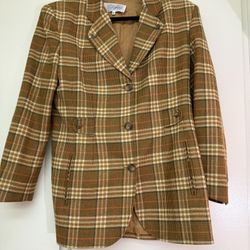 Vintage Tan Plaid Blazer