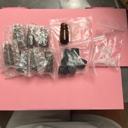 Set Of (7) 15ml Essential Oil Bottles With Caps Plus 5 More Bottles