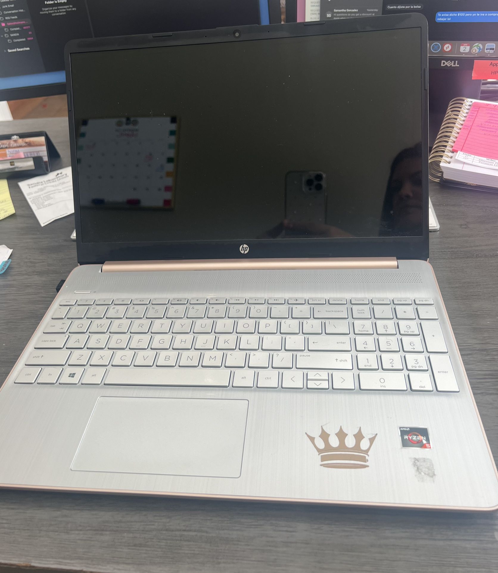 15” HP Rose Gold Laptop 