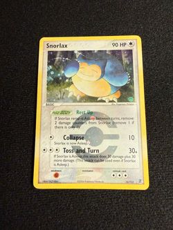 Snorlax reverse Holo Pokémon Card 15/112