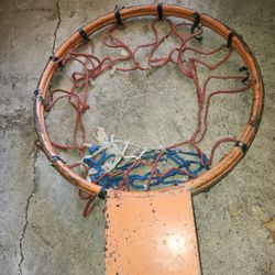 BASKETBALL VINTAGE BASKETBALL HOOP  FRAME +NET 20 INCH DIAMETER 
