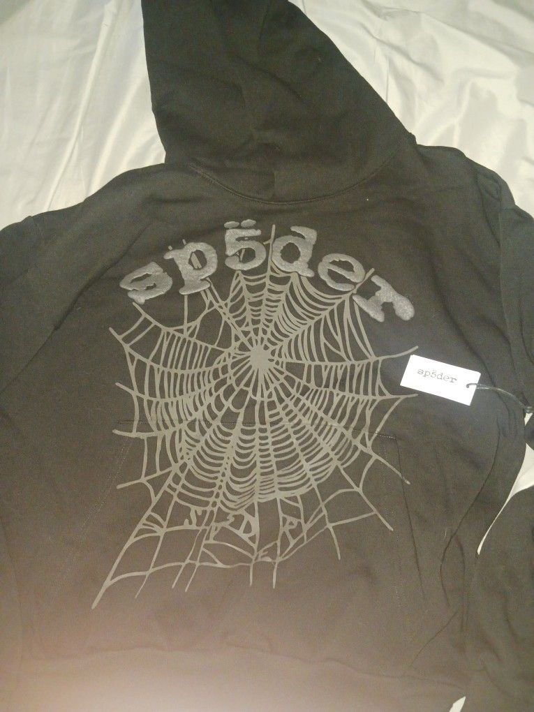 Spider Hoodie Og Web Black V2. LARGE