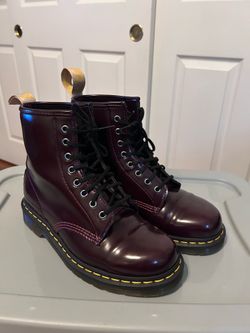 Dr. Martens 1460 Cherry Red Vegan Boots - Like New