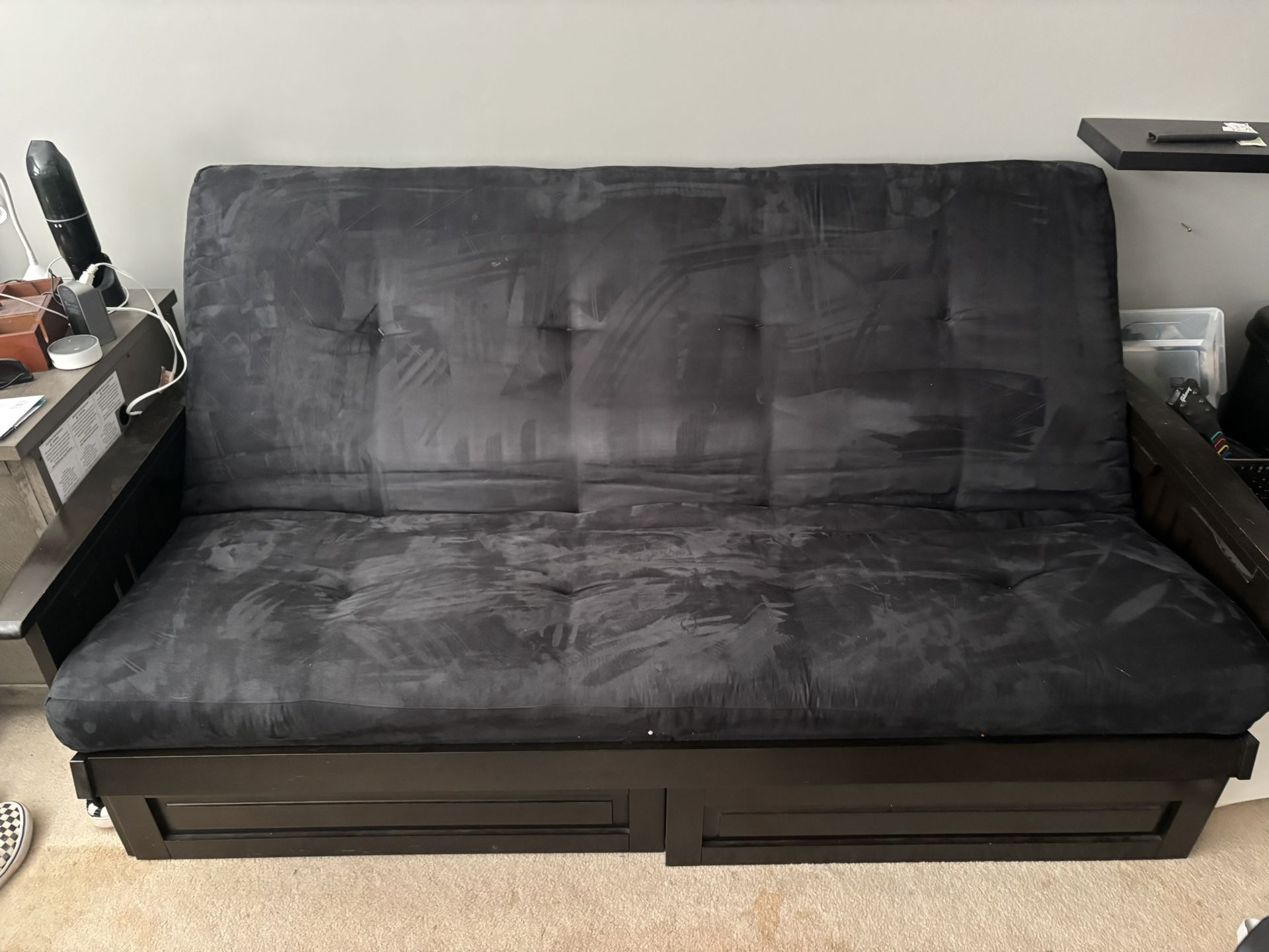 Kodiak Phoenix | Futon Couch | Suede Black
