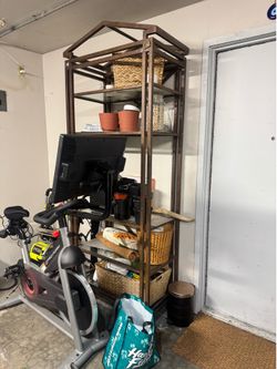 Glass and steel shelf