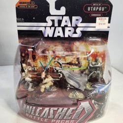 NEW Vintage Star Wars Unleashed Battle Packs Utupau 2005 Action Figures Toy