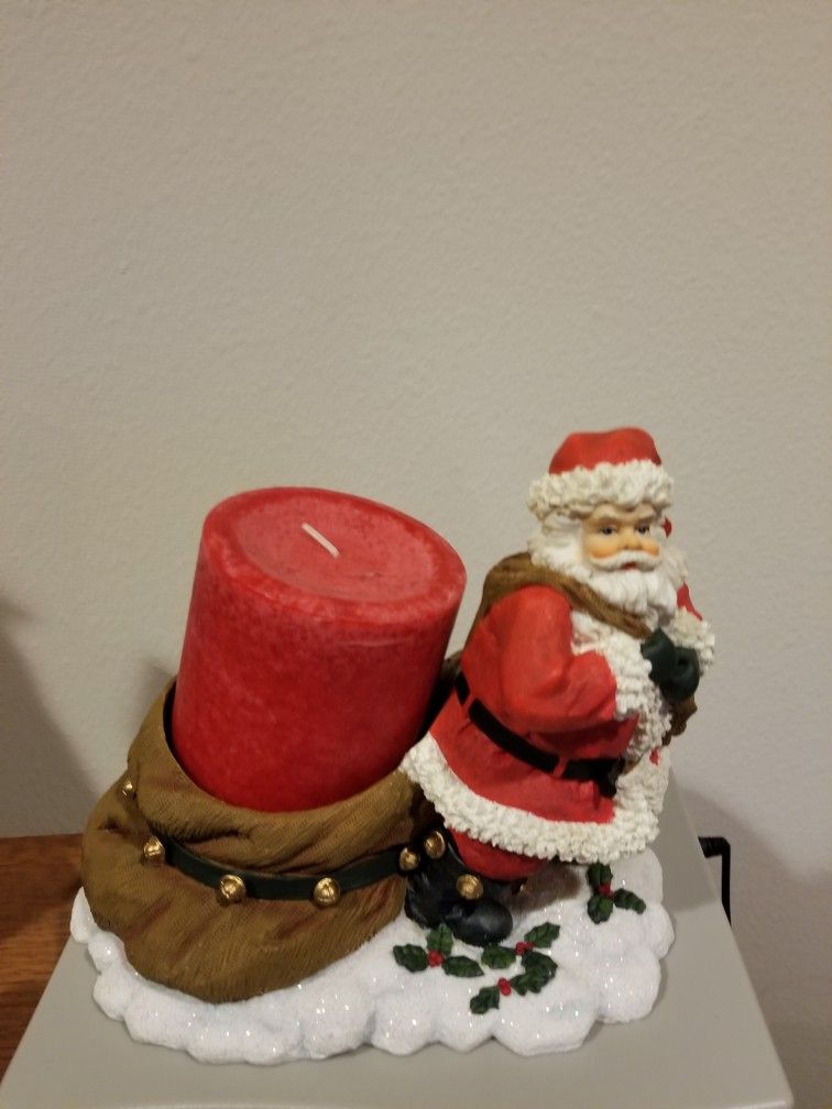Santa Candle Or Candy Holder