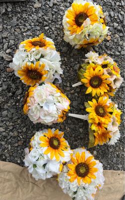 Faux Sunflower bouquets/ arrangements