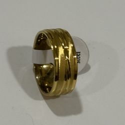 Gold Stainless Steel Ring Women & Men Wedding Band Size 9, 10.5 & 11.5