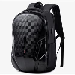Shock Absorption Waterproof Business Backpack Men Travel Laptop Shoulder Bag 17Inch Computer Case Hard Shell USB 3D Handbag Lock(new)