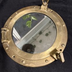 Antique Brass Porthole Mirror Working Opening porthole Mirror Window 11 “ W