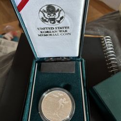 1991 Korean War Memorial Coin Silver Dollar Proof