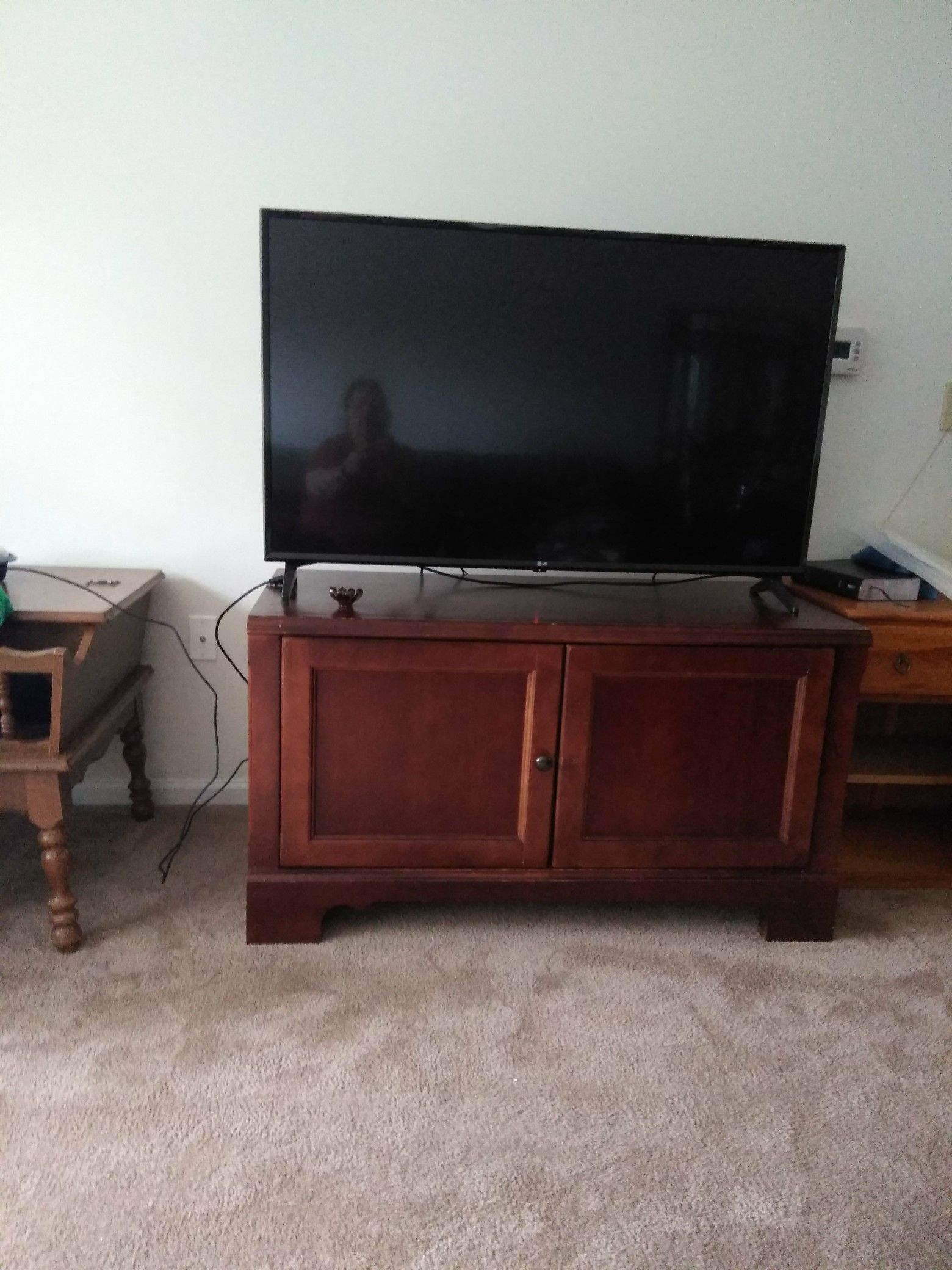Cherry wood tv stand
