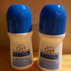 Avon Cool Confidence Baby Powder Scent  Roll-On Deodorants 