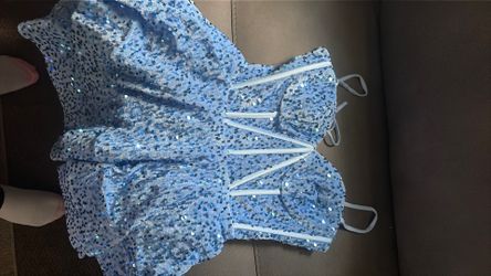 Blue Sequin Dress