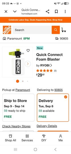 Ryobi foam blaster