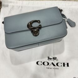 blue coach bag
