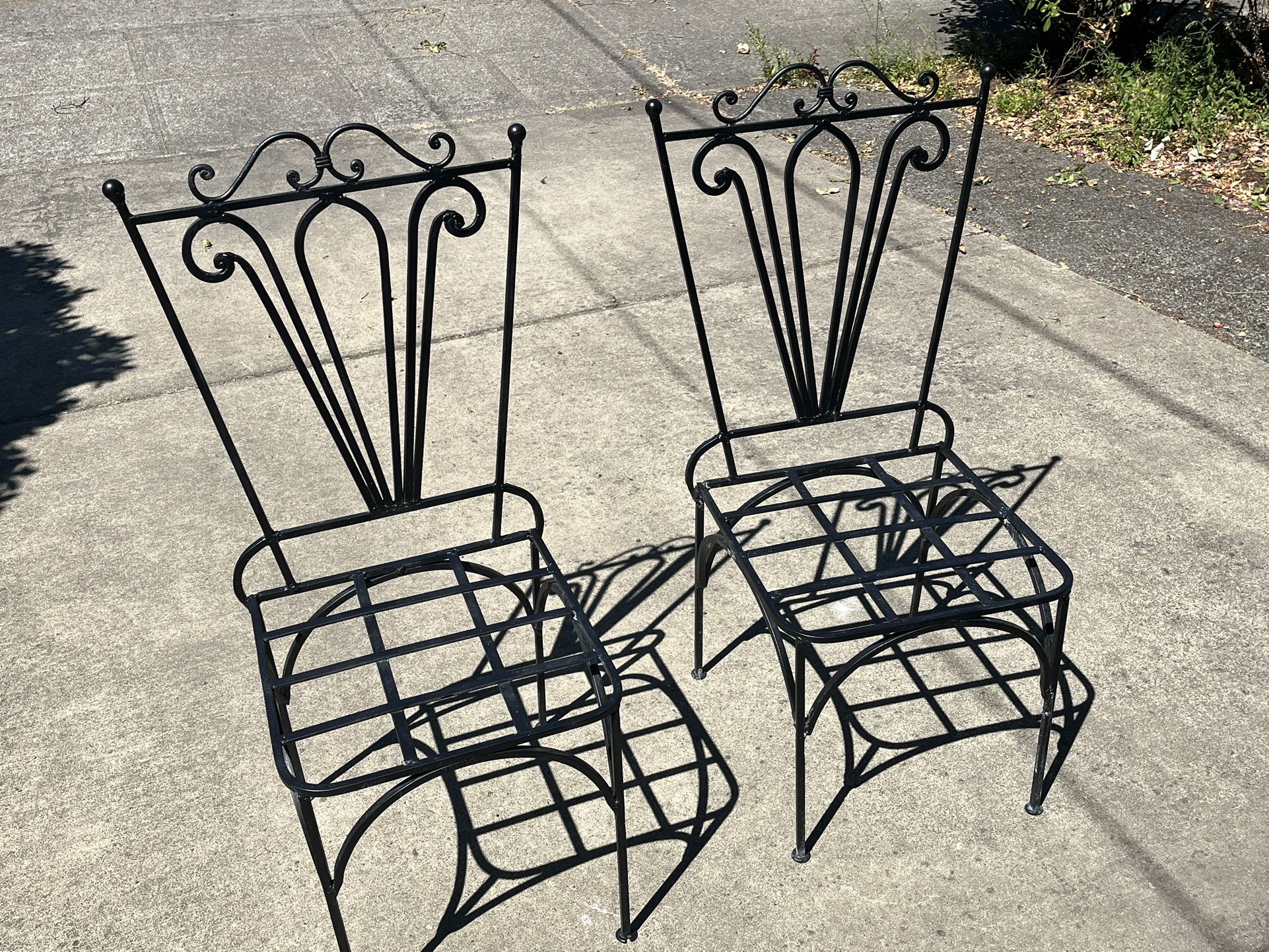 Vintage Wrought Iron Chairs