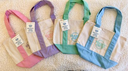 Brand New Viral Traders Joes Pastel Mini Tote Bags